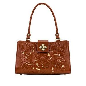 Patricia Nash Rosina Artisan Multi-pocket Leather Satchel